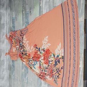 Luxe by Bling Beautiful Floral Print Spring Maxi Dress sz Medium